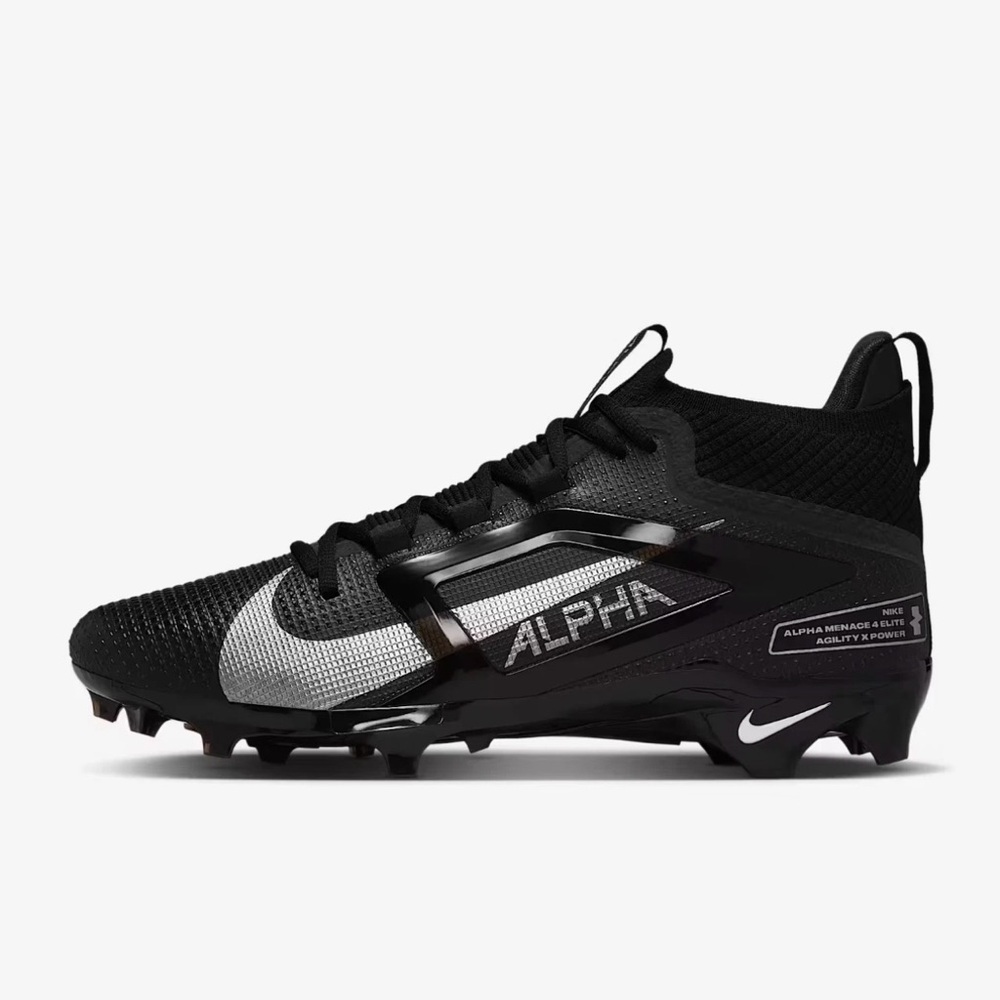 Nike Alpha Elite 4 Menace Football Cleats FD7036-002 Men's Size9.5 NEW